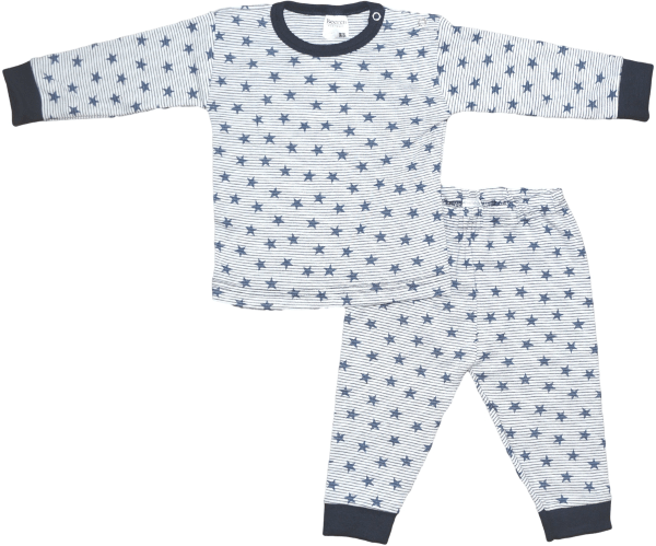 heel veel vredig het einde Beeren Bodywear Streep/Ster Blauw Maat 74/80 Baby Pyjama 24019