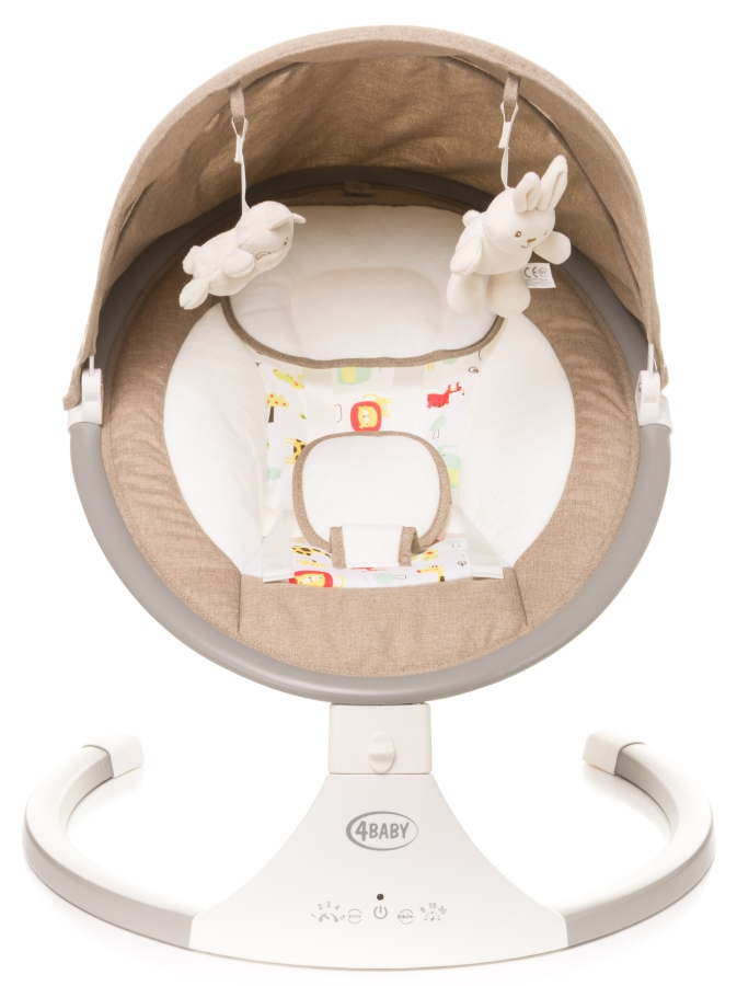 4Baby Rock ’n Relax Camel – Babyschommel – Elektronische BabySwing – 5 Snelheden – Inclusief Accessoires