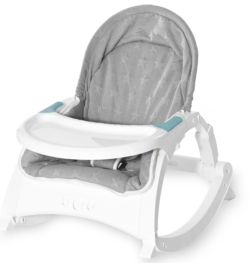 Lorelli Alex Cool Grey Stars Baby Rocker Wipstoel 1011012-2147 Grijs/wit