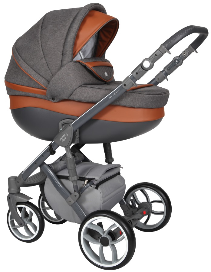 Maladroit Detecteren een miljoen Baby Merc Faster 3 Grey/Brown Kinderwagen incl. Autostoel FIII 100