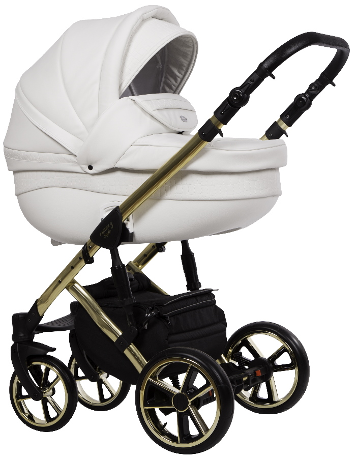 Madeliefje Meter kalligrafie Baby Merc Faster 3 White Limited Edition Kinderwagen incl. Autostoel |  MamaLoes