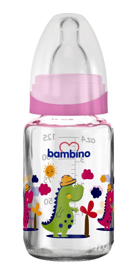 Bambino Roze 125 ml Glazen Fles B013
