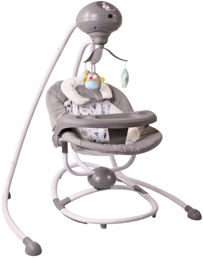 Cangaroo Woodsy Grey 2-in-1 Elektrische Babyschommel