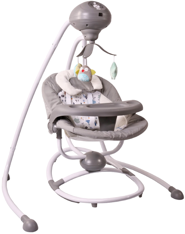 Cangaroo Woodsy Grey 2-in-1 Swing Elektrische Babyschommel Grijs
