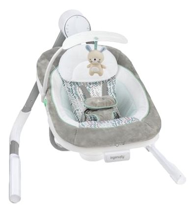 Ingenuity AnyWay Sway PowerAdapt Spruce Portable Babyswing K12058 Grijs, wit