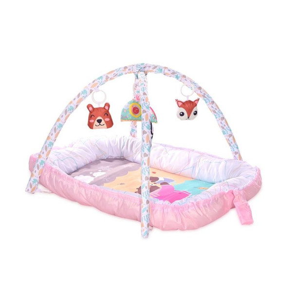 Lorelli Animals Pink 2-in-1 Speelkleed en Babynest 1030045-002 Roze
