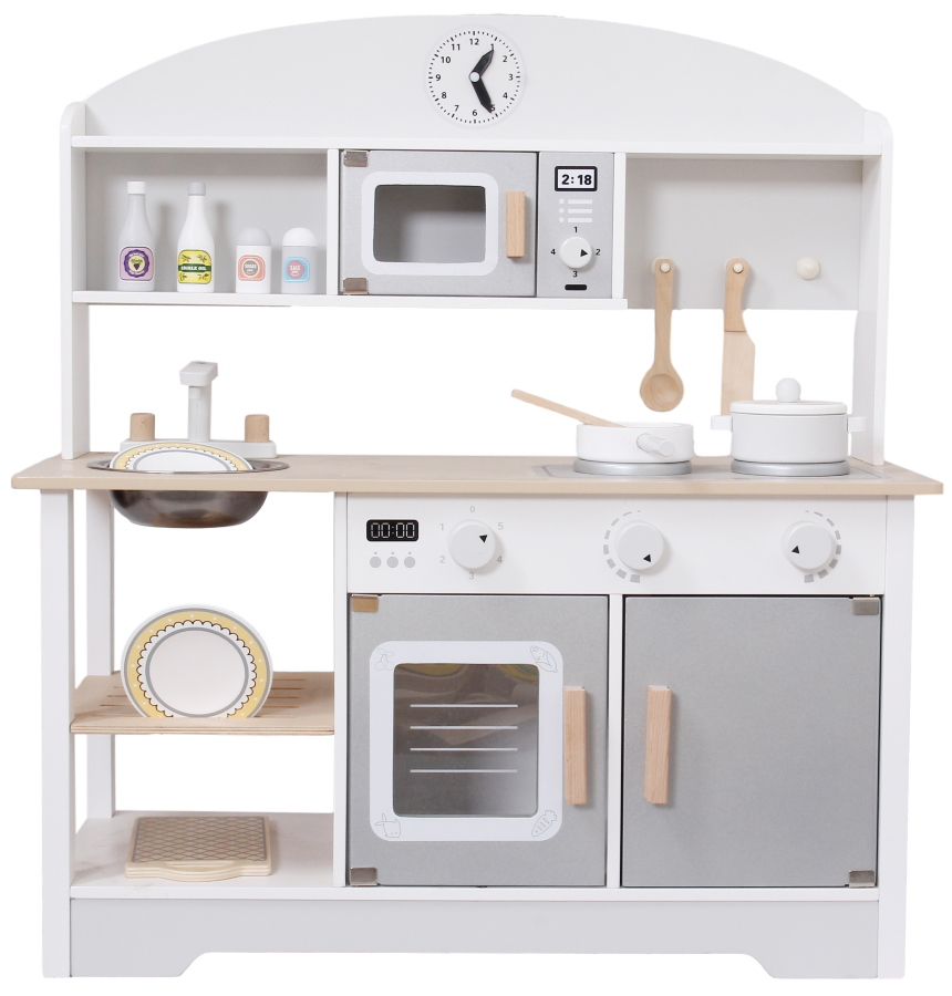 Stationair zuur Zoeken Eco Toys Grijs Moderne Houten Kinderkeuken HC491072