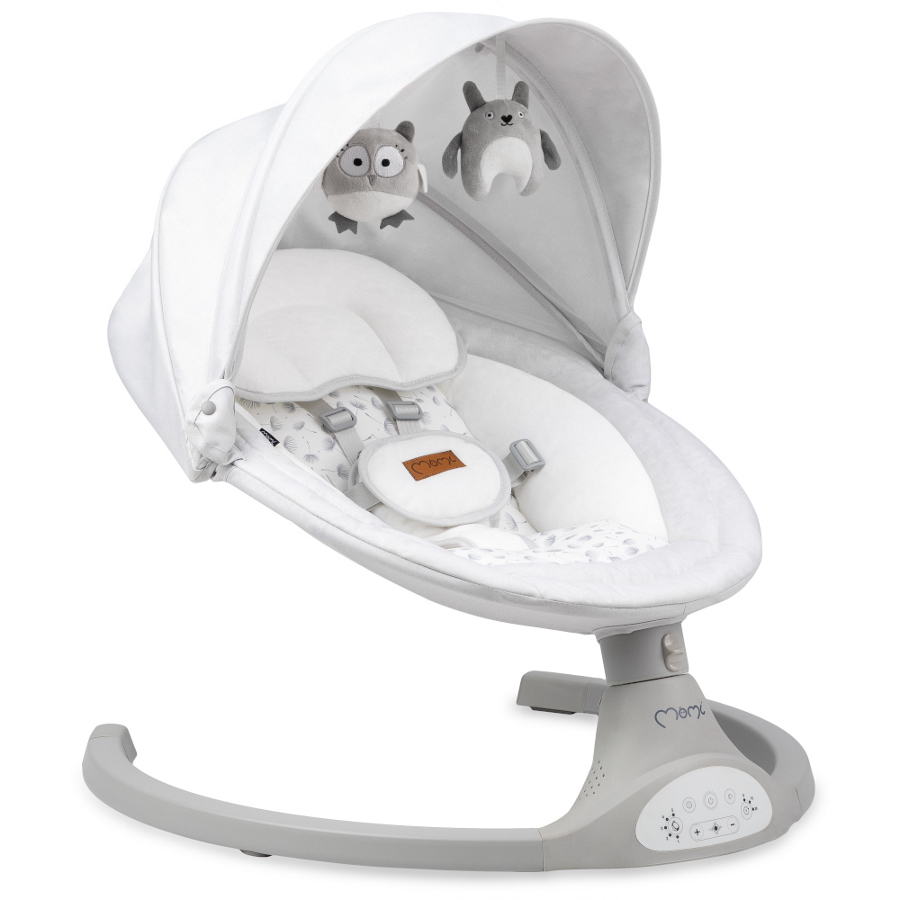 Momi Lami Light Grey Elektrische Babyschommel BULE00023 Lichtgrijs