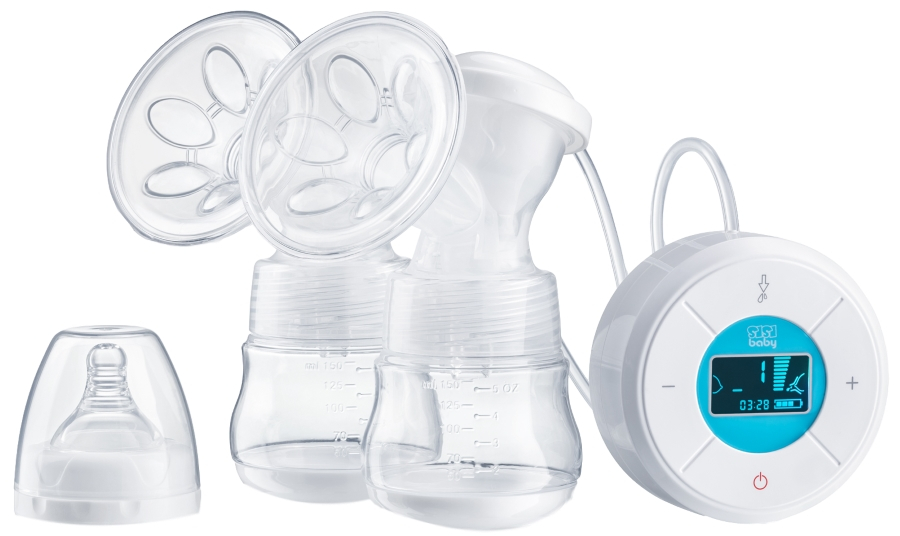 SisiBaby Naturell Dubbele Elektrische Borstkolf SBC-100D Transparant/wit