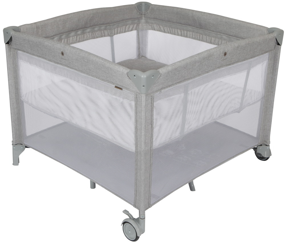 tot nu Lieve zonnebloem Topmark Parker Grijs Melange Inklapbare Box en Reisbed incl. Bodemverhoger  T7039.GREY