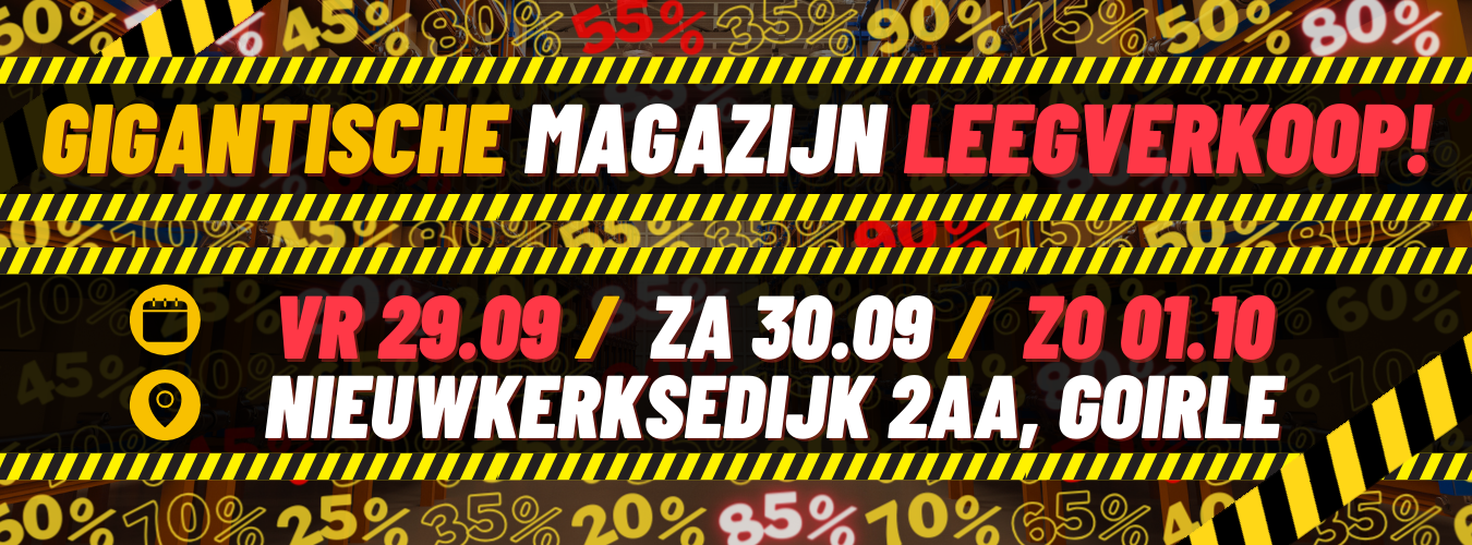 magazijnleegverkoop